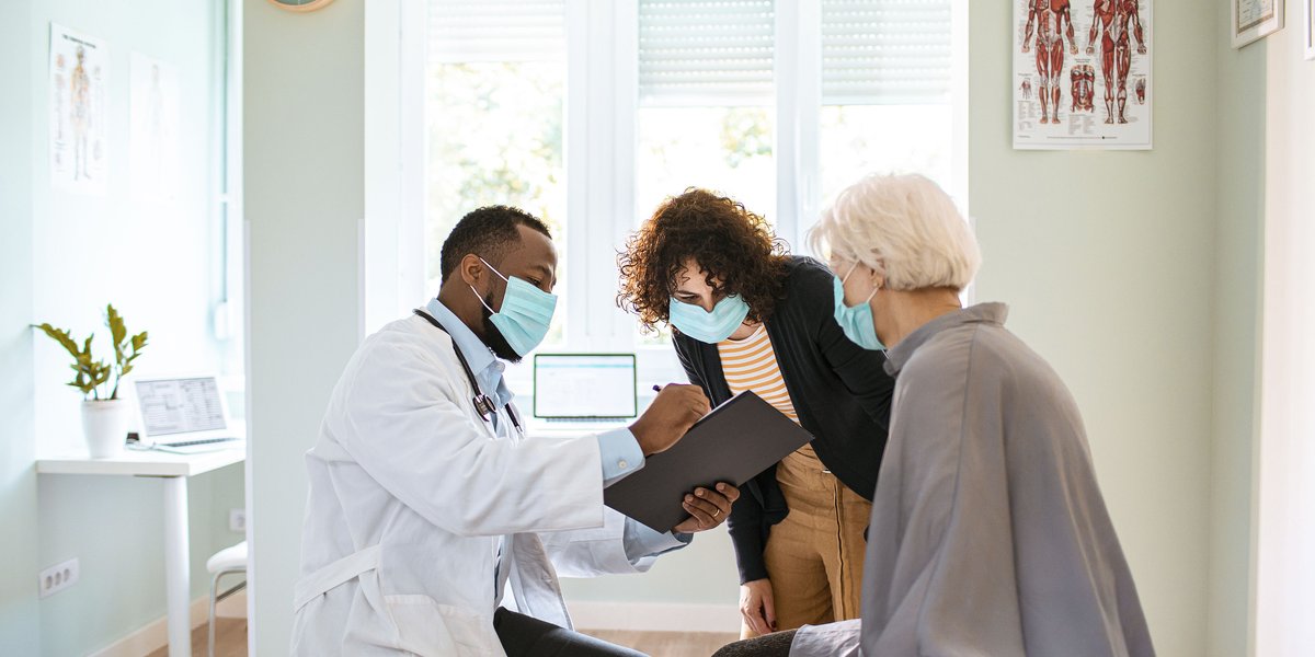 Patients meeting with doctor