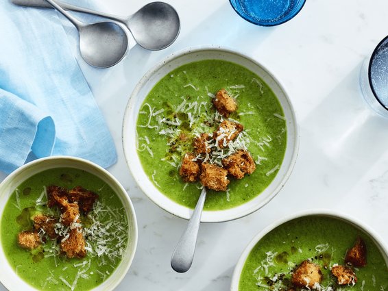 Broccoli-Pea Summer Soup Recipe