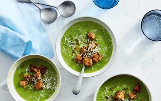 Broccoli-Pea Summer Soup Recipe